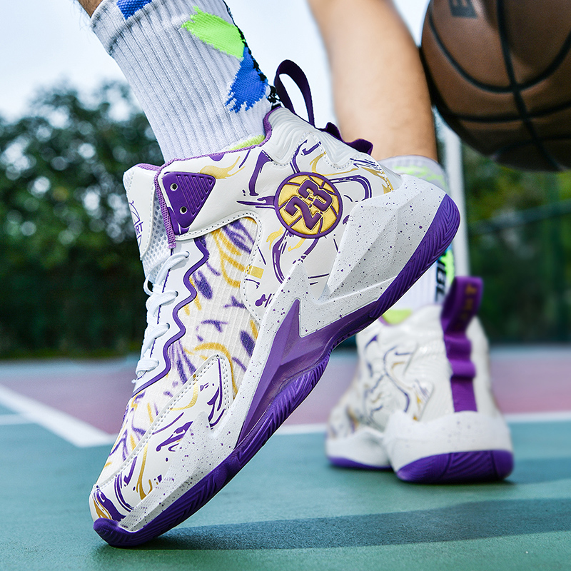 Non-slip basketball shoes for men friction with sound shock absorbing youth sports shoes for students practical training shoes