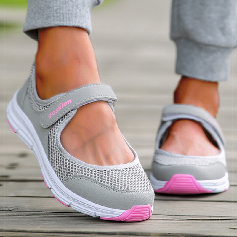 Summer Women's 2024 Sneakers: Lightweight Breathable Mesh Flat Casual Shoes for Women 4