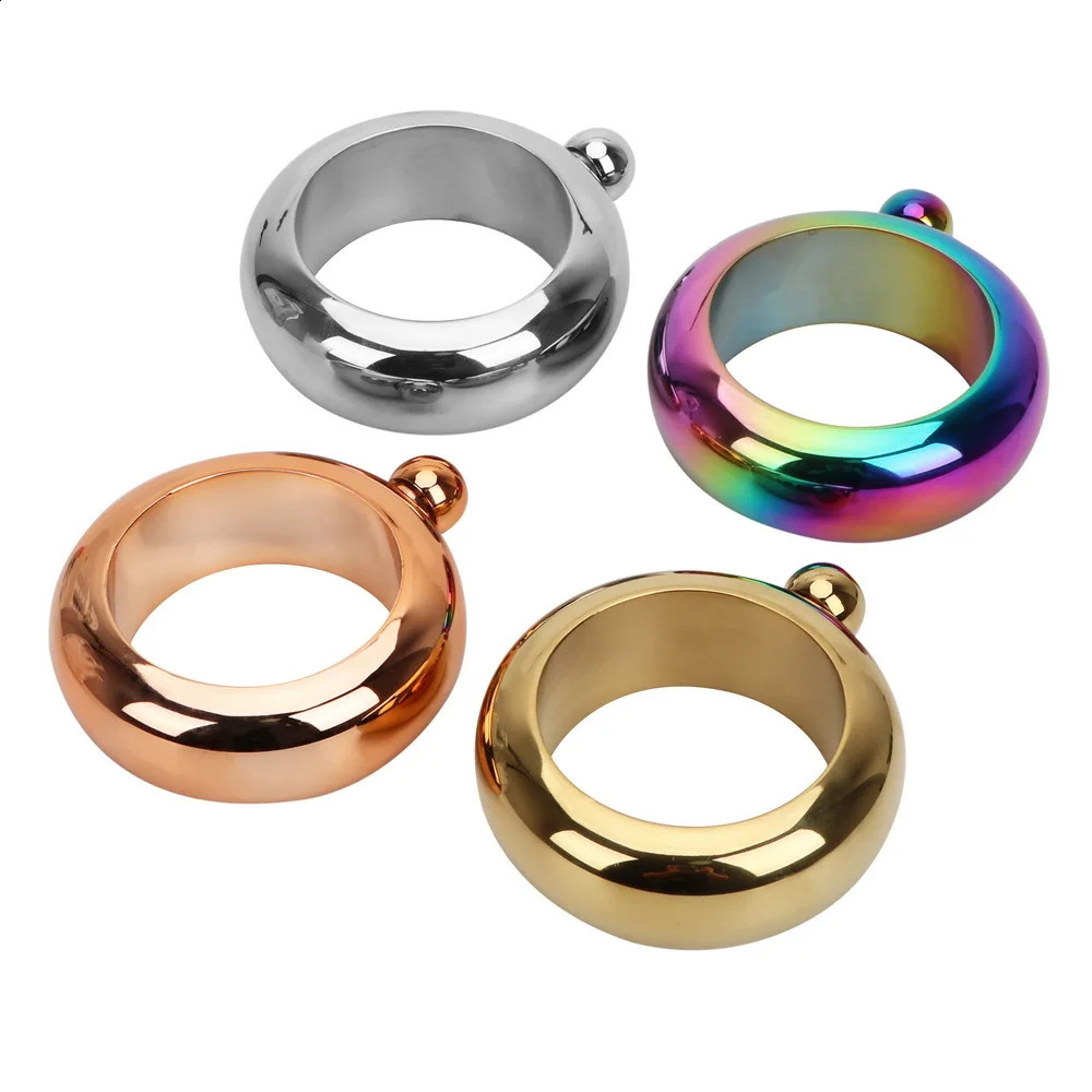 3.5 oz Drinkware Accessories for Whiskey Vodka Alcohol Round Chic Hip Flask Bracelet Elegant Wine Bottle Bangle Hip Flask 240729