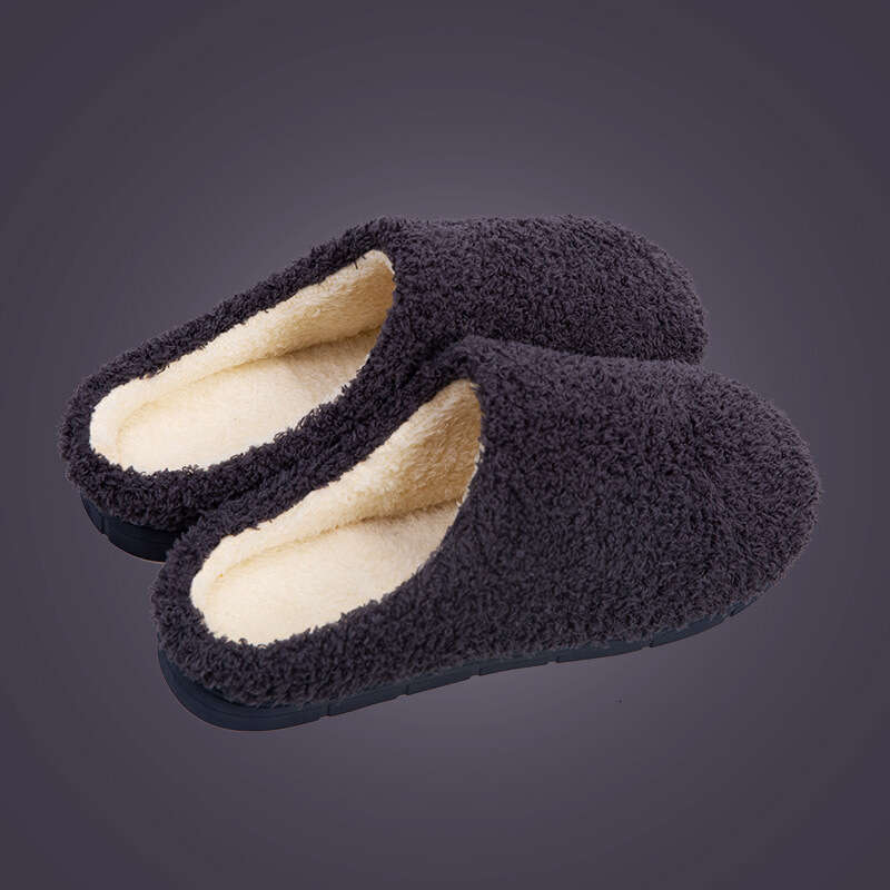 Plush Cotton Designer Sandals: Anti-Slip Furry Slippers for Women's Indoor Comfort a0ce