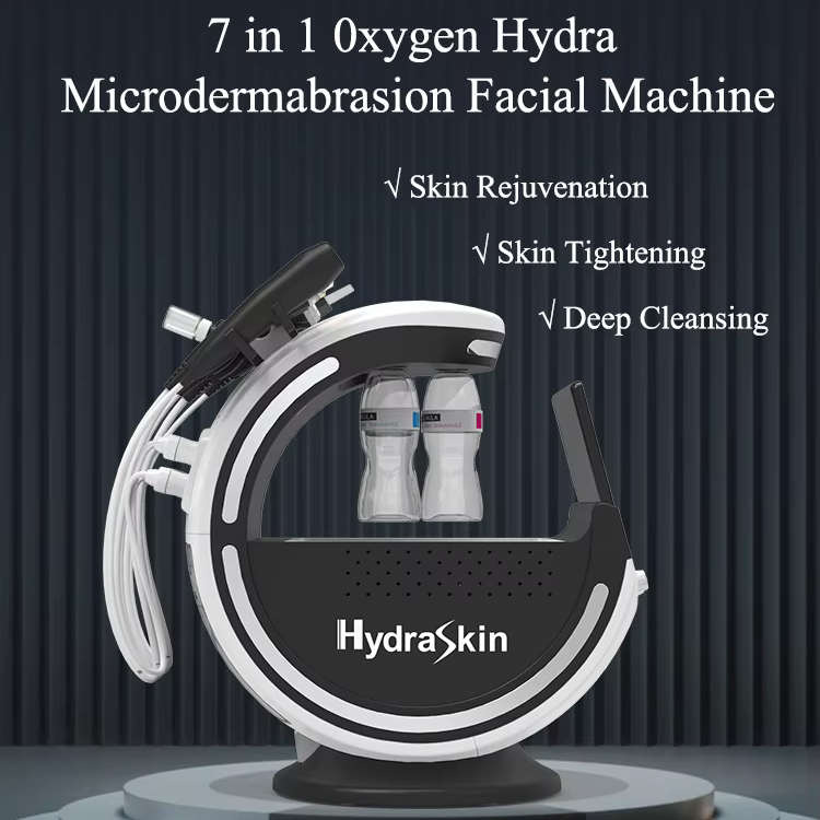 High Quality Beauty Dermabrasion Skin Care 7 In 1 H2o2 Bubble Deep Cleaning Beauty Oxygen Aqua Peeling Skin Rejuvenation Machine HD Skin Analyze