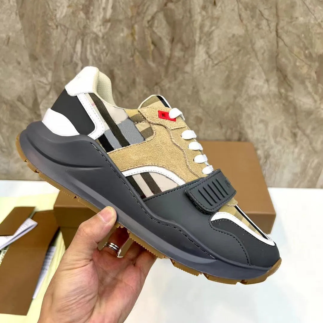 Designer Trainers Vintage Sneaker Striped Men Femmes Femmes à carreaux Vellets Plateforme Plateforme Chaussures décontractées Shoes Flats Shoe Cl