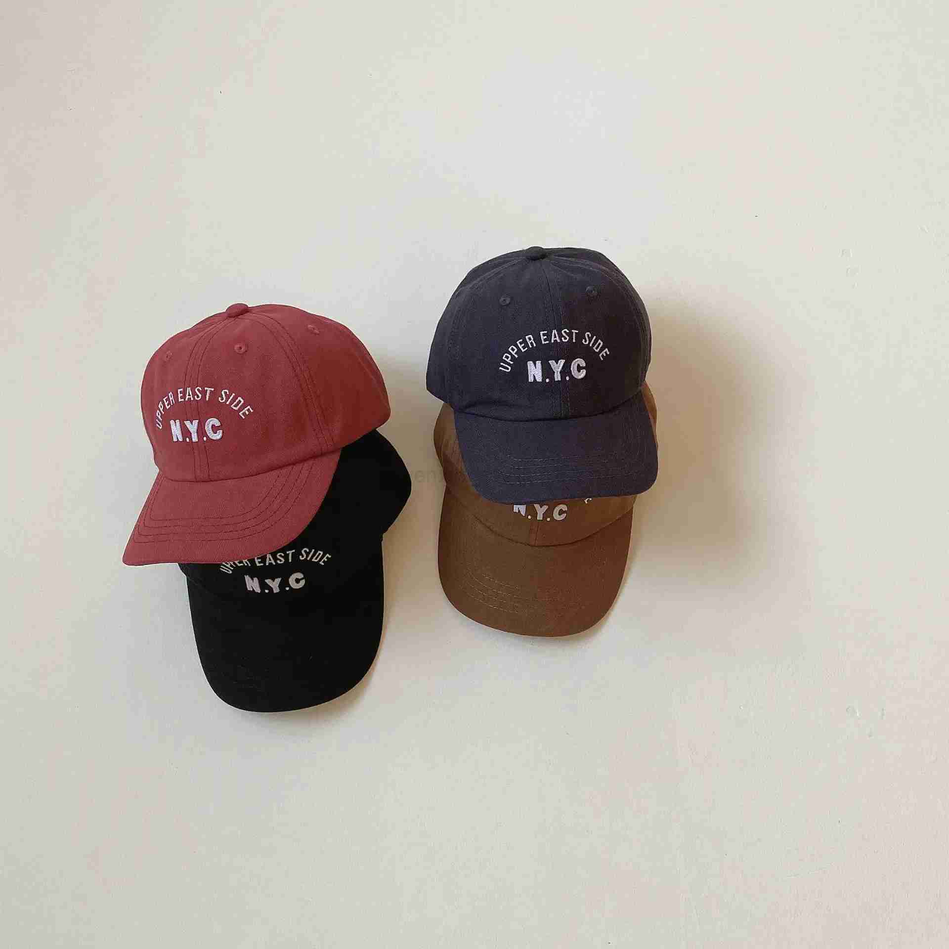 2023 Summer New Kids Hat Boys Girl Cute Letter Embroidered Baseball Cap Baby Soft Brim Sun Hat Cartoon Children Peaked CapXJ240730