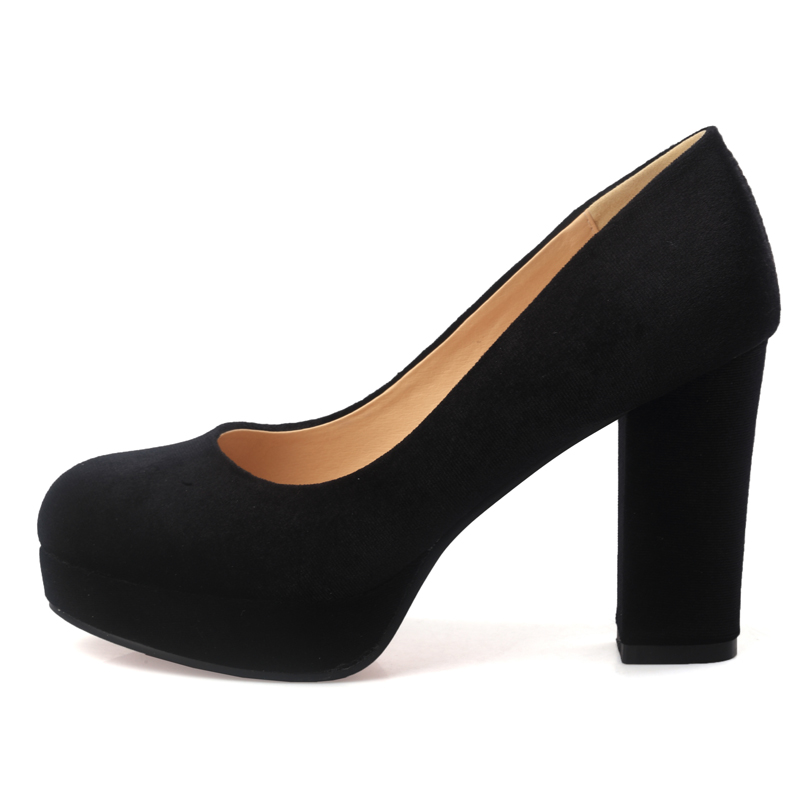 2025 new Women's Elegant High Heels Platform Fashion ck Black Blue Red Heeled Party Wedding Shoes Female Veet Dress Pumps eb39 Bla