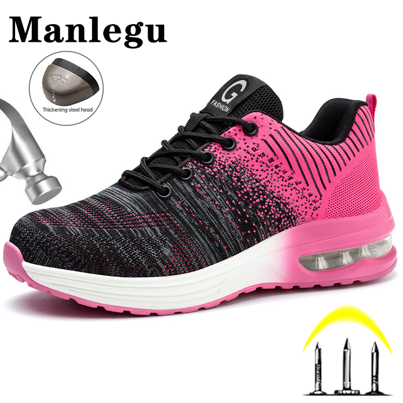 Men Women Safety Boots Steel Toe Shoe Puncture Prooir Cushion Sneakers Light Fashion Work Shoes Unisex