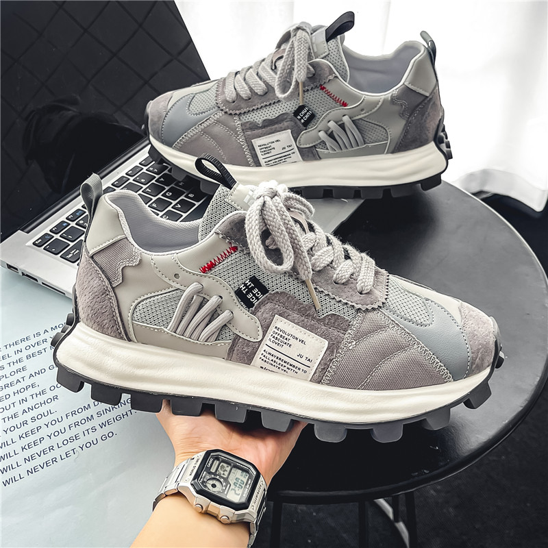 Mens Casual Shoes Chunky Platform Male Footwear Luxury Shoes Men Sneakers High Quality Shoes Trend Running Shoes For Men Punk