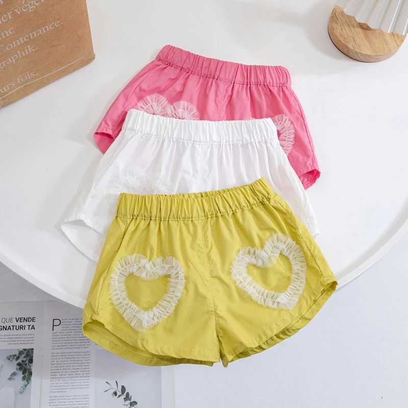 Kids Girls Shorts Summer New Baby Love Short Pant Trouser Childrens Girls Korean casual clothing 2-7 years W240813