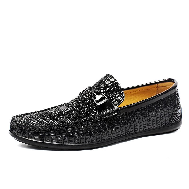Trendy Brand Men's Genuine Leather Shoes Luxurious Banquet Dress Shoes Men's Low Top Loafers Casual Walking Shoes Big Size：36-47