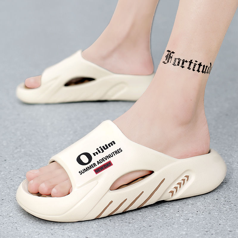 2024 New Men Massage Slides Indoor Outdoor Sandals Beach Casual Shoes Comfortable Sole Men's Slippers Big Size 38-47 dc95 53d