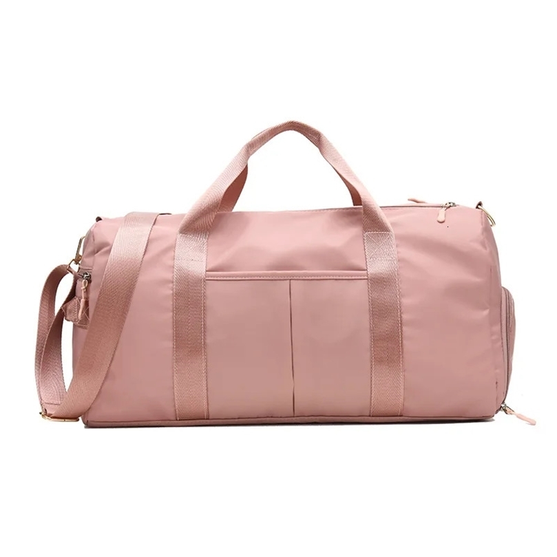 Outdoor Waterproof Nylon Sports Gym Bags Men Women Training Fitness Travel Handbag Yoga Mat Sport Bag with shoes Compartment 240731