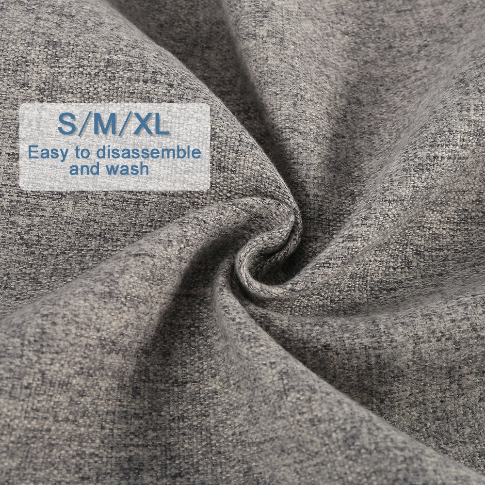 Lazy Sofa Cover Solid Chair Covers Without Filler Linen Cloth Lounger Seat Bean Bag Pouf Puff Couch Tatami Living Room Beanbags 240729