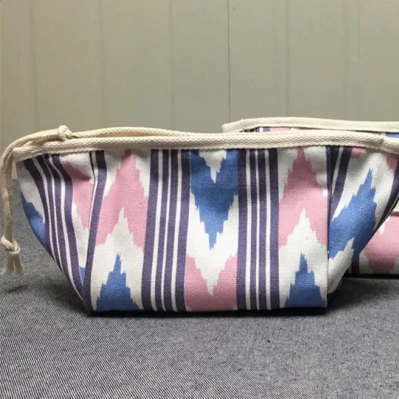 Mar Unique Design Fashion Strip Toiletry Pouch Zipper Make Up Brush Bag Travel Organizer Wholesale Cosmetic Bags 240730