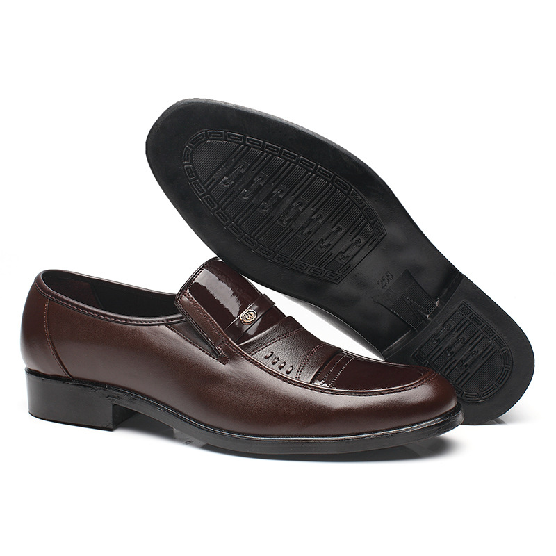 Spring Men Leather Shoes Fashion Male Flats Round Toe Mens Business Formal Shoes Comfortable Office Dress Shoes Wedding Shoe K260328