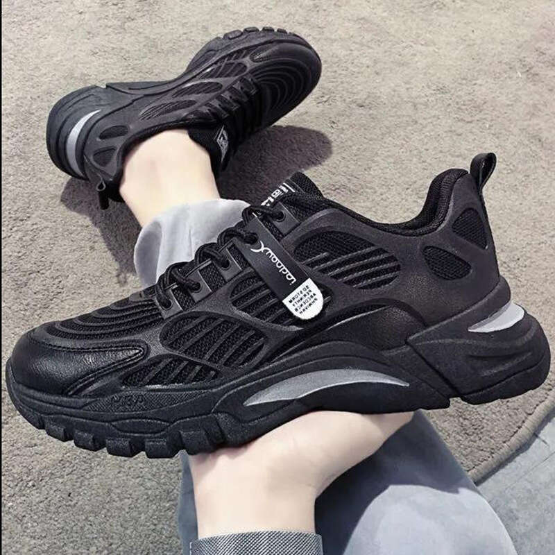 Free shipping summer new fabric breathable thick soled white shoes trendy and stylish high and low top casual sports shoes for men size