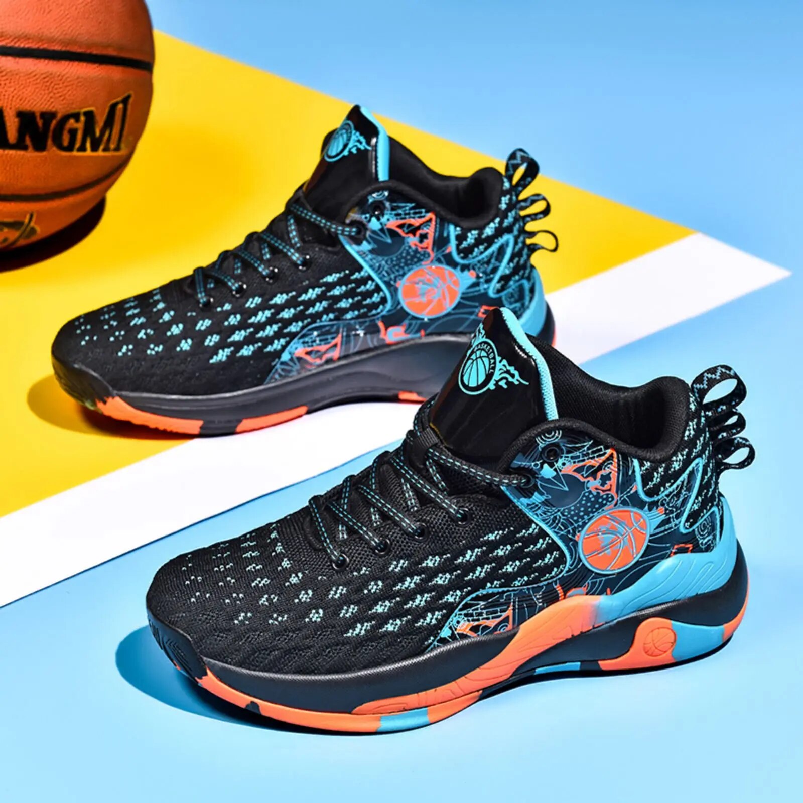 2024 New Basketball Shoes Casual Sports Shoes Student Running Shoes Fashion Sneakers Male Youth Training Shoes