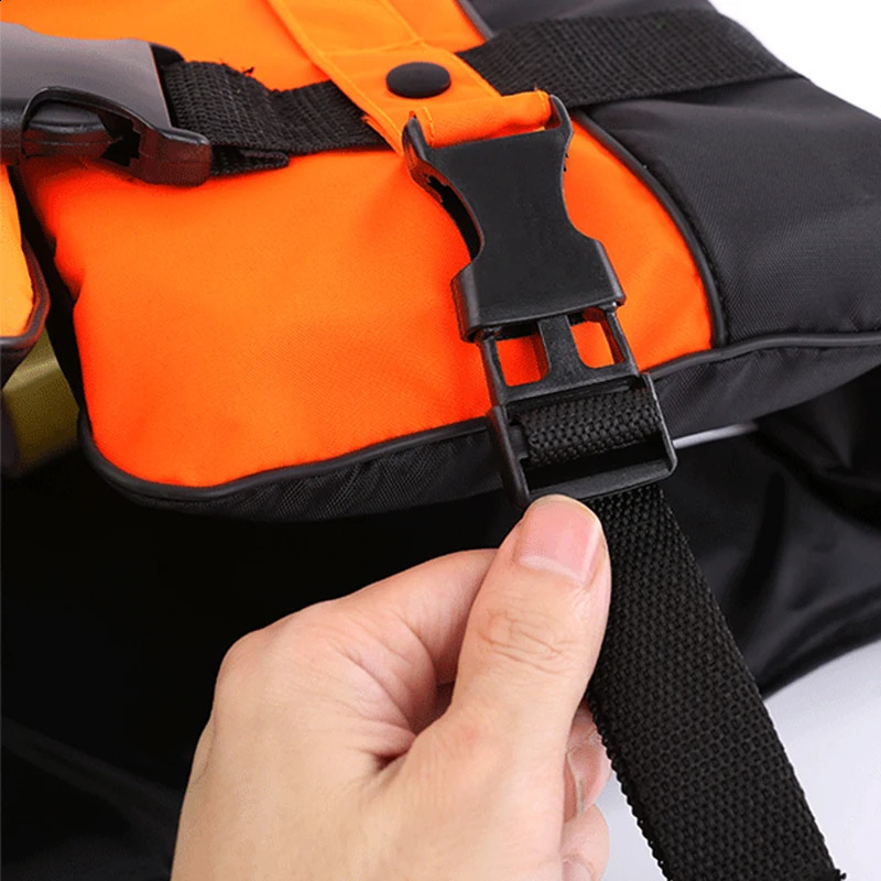 Outdoor Adult Swimming Life Jacket Adjustable Buoyancy Survival Suit Polyester Children Life Vest With Whistle 240726