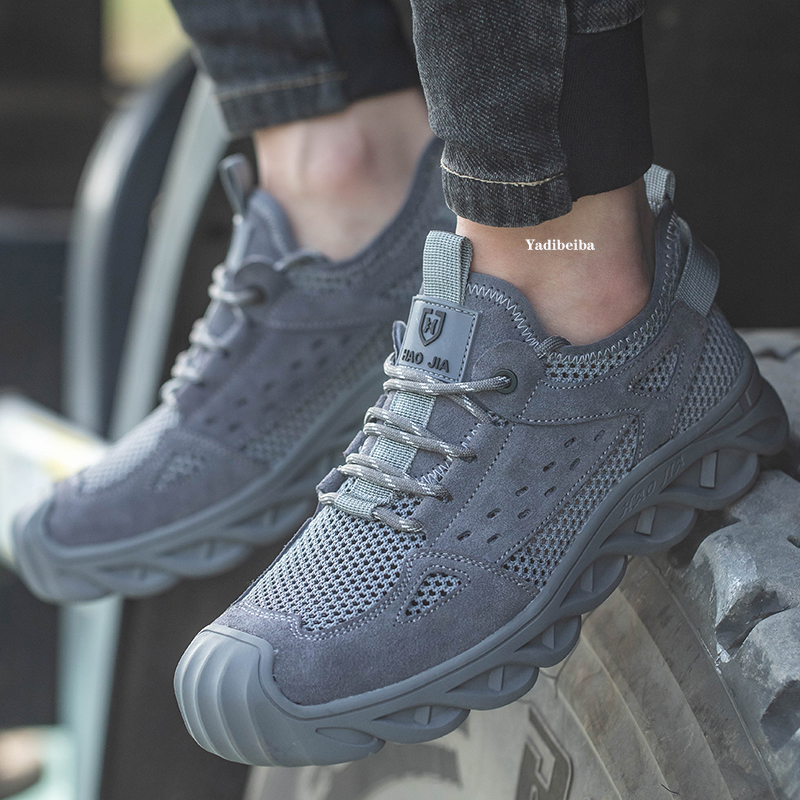 Insulated Summer 6kv Men Breathable Sneakers Plastic Toe Shoes Male Anti-Smash Work Safety Boots 5a4f