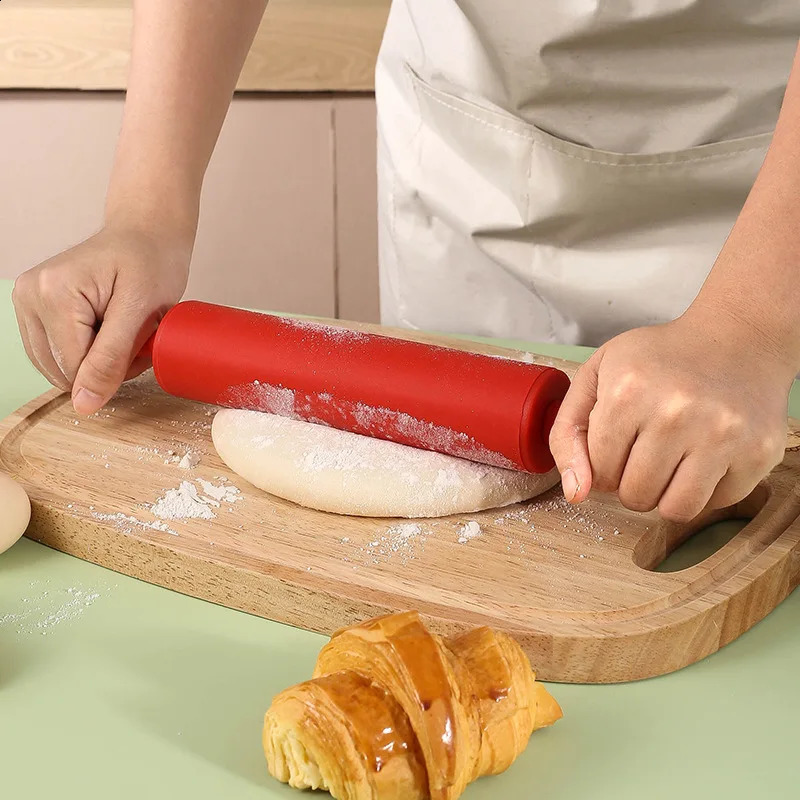 Silicone Large Rolling Pin Roller Non Stick Household Rolling Pin Kitchen DIY Baking Tool 240729