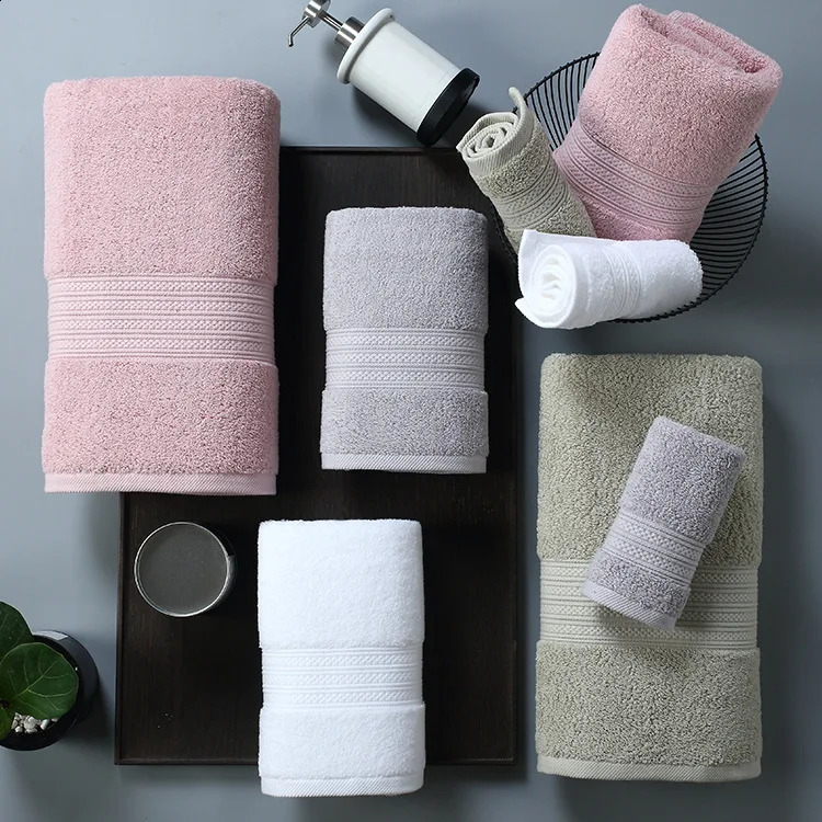 T416A High quality el 1 piece dusty pink white grey light green thick quick dry Cotton Terry hand towel bath Towel Face Towel 240730