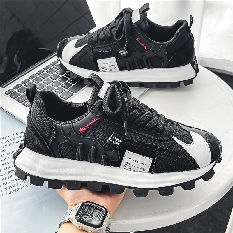 Mens Casual Shoes Chunky Platform Male Footwear Luxury Shoes Men Sneakers High Quality Shoes Trend Running Shoes For Men Punk