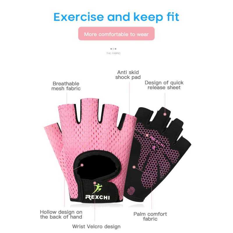 Breathable fitness gloves gym weightlifting yoga fitness training exercise slimming half finger bicycle gloves equipmentW241018