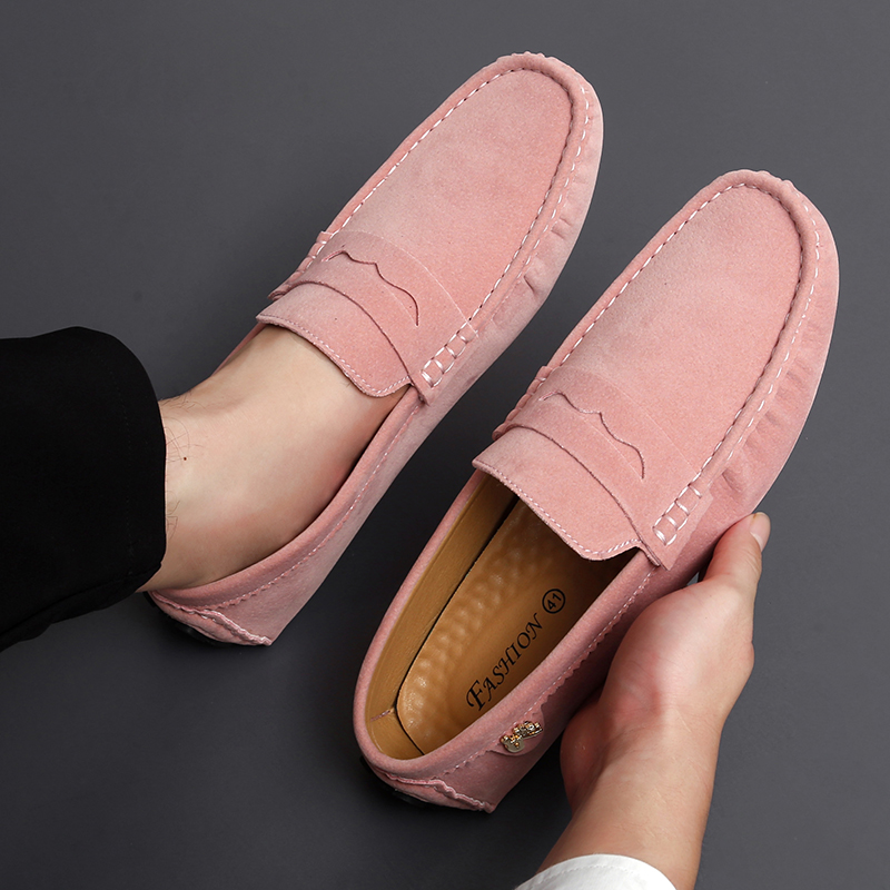 Men Fall Genuine Leather Casual Breathable Driving Fashion Moccasins Green Cow Suede Loafers Office Shoes d97b