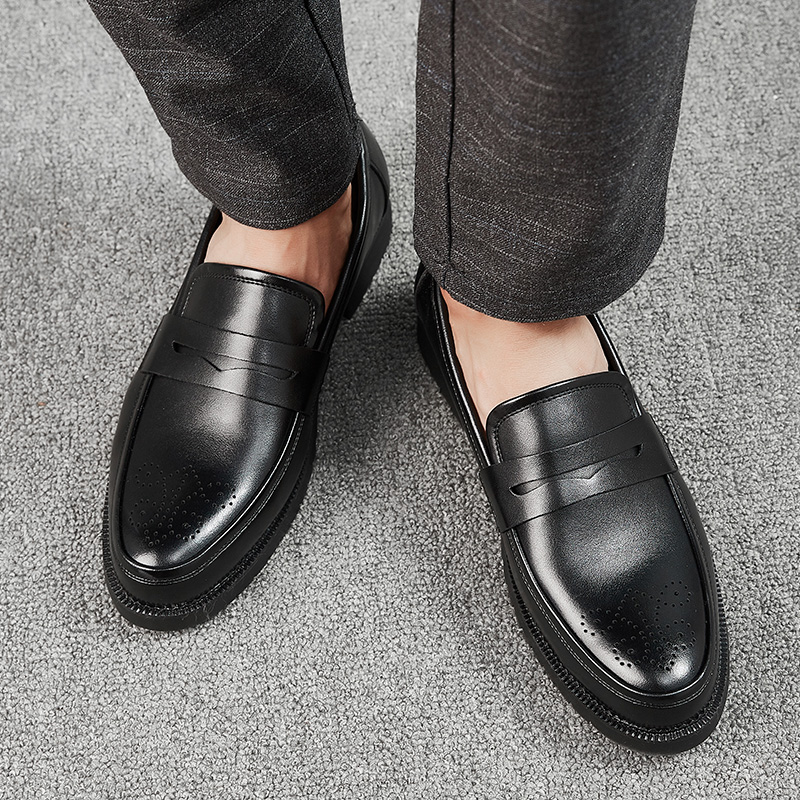 Inner urious Dress High Loafers Men Casual Shoe Man Fit Classic Party British Men's Height-increasing Shoes 's s