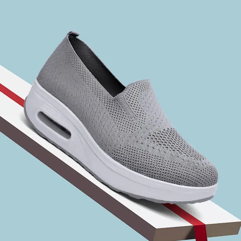 Comfort Increase Flats Fly Weave Breathable Casual Women Hollow Out Shoes atos De Mujer
