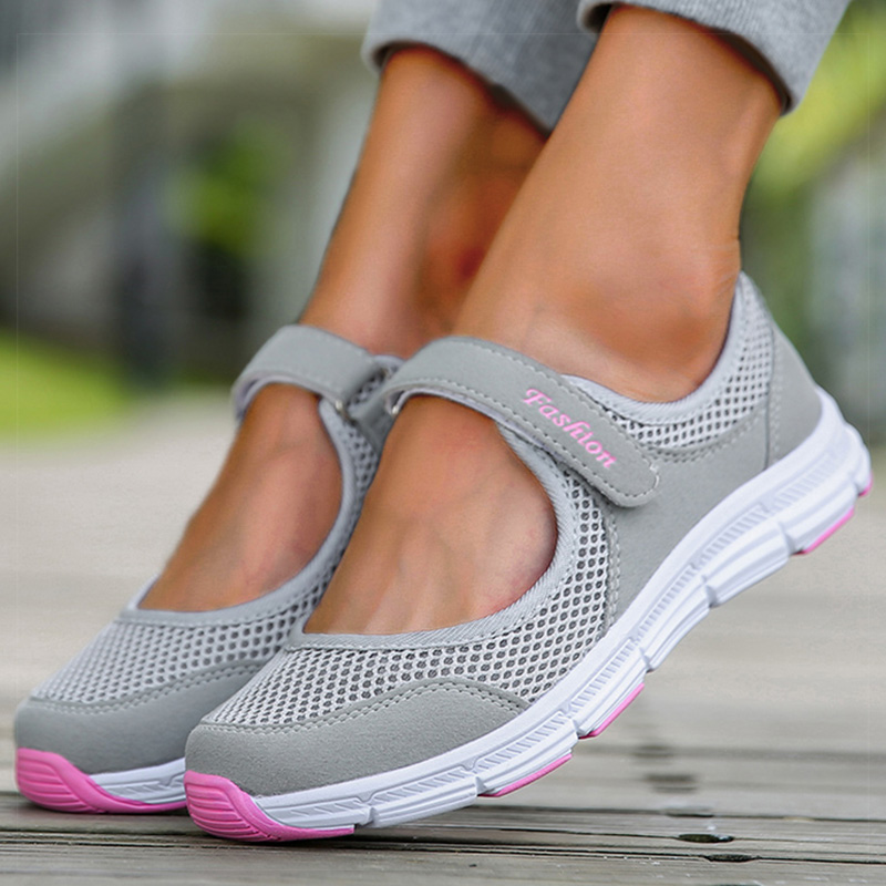 Summer Women's 2024 Sneakers: Lightweight Breathable Mesh Flat Casual Shoes for Women 4