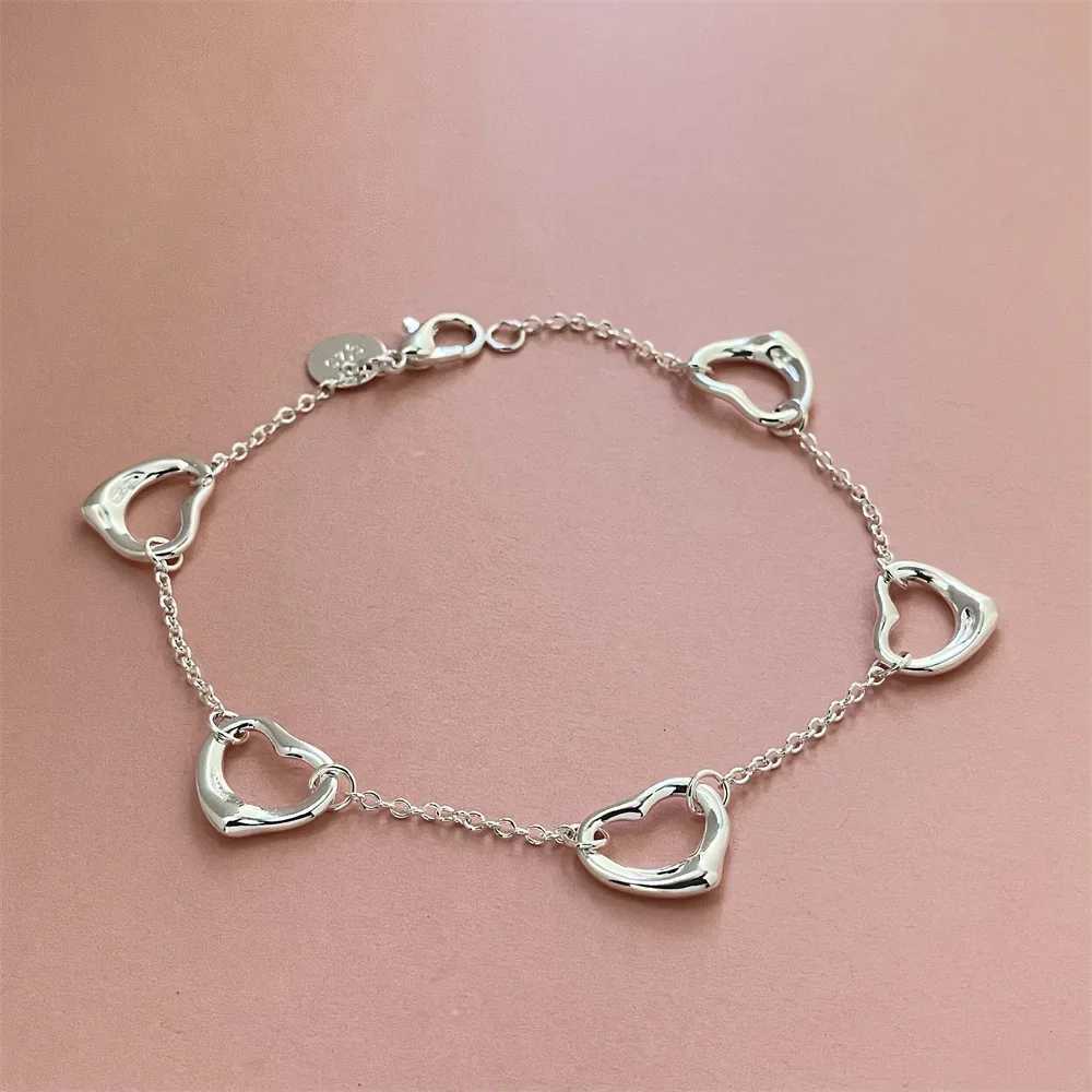 S925 sterling silver bracelet Exquisite five point star charm tassel womens fashion wedding party gifts jewelryW240730