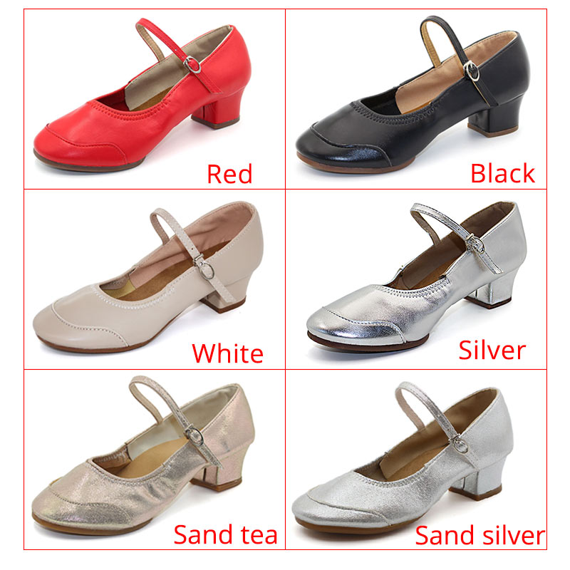 Dance Shoes Women Low-heeled Square Dancing Shoes Latin Salsa Dance Shoe Soft Sole Outdoor Dance Sneakers Spring Size 34-42