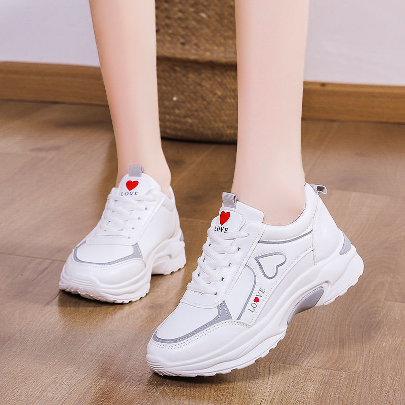 Spring Platform Sneakers Women Casual Wedge Sneaker Warm Cotton Female Lace-up Chunky Running Shoes for Woman f812
