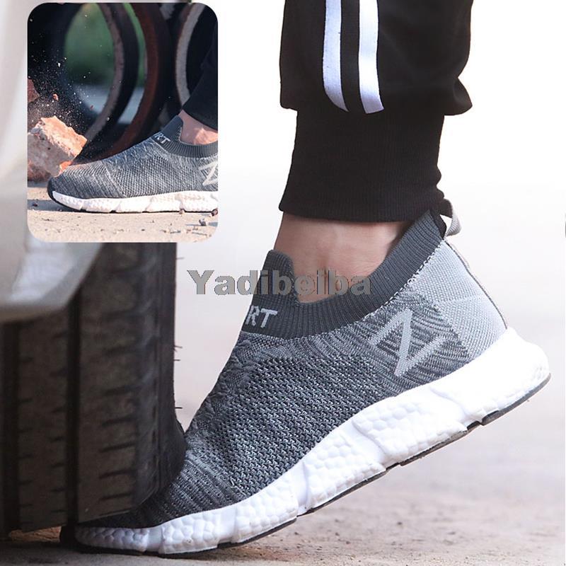 Toe Steel for Men Women Lightweight Sneakers Industrial Shoes Anti-puncture Sock Safety Work Boots Couple bb07