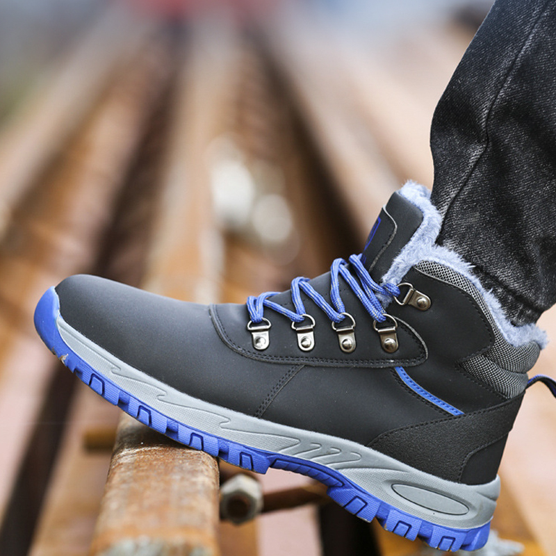 Toe Steel Winter Anti-Slip Anti-Puncture Boots Men Safety Shoes Indestructible Work Sneakers ff15