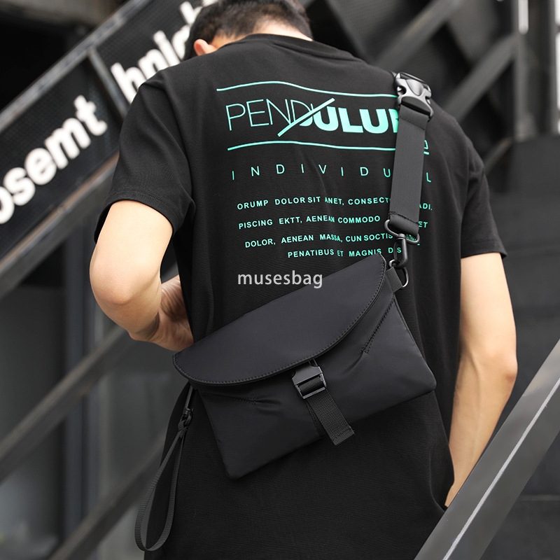 Korean men's shoulder bag new oblique shoulder bag male crossbody bag outdoor sports chest bag leisure multi-functional bag brand