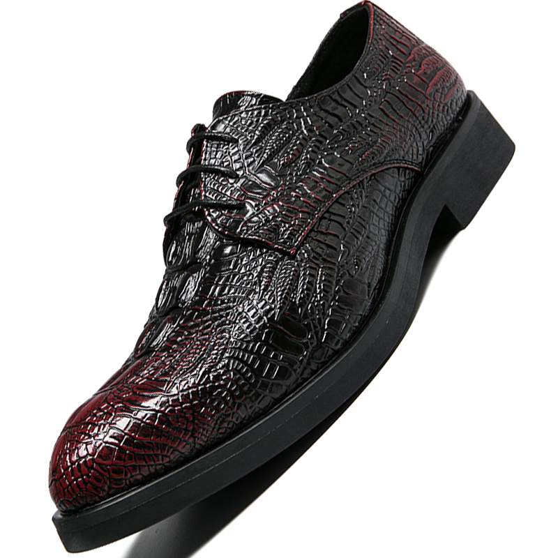 Hot Sale Men's Wedding Dress Oxford Leather Breathable Moccasins Platform Original Men Brogue Shoes 4