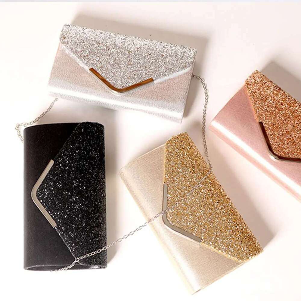 2025 NEW Shining Bag Purse for Women Wedding Party e Clutch Golden Bao Evening Dresses Bags Stylish Crossbody Elegant Wallets New zhanyishengli
