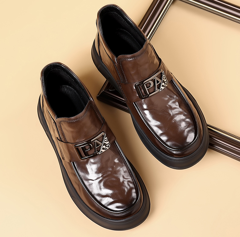 Brand Business WAERTA Leather for Casual Slip on For Party Wedding Quality Men Shoes