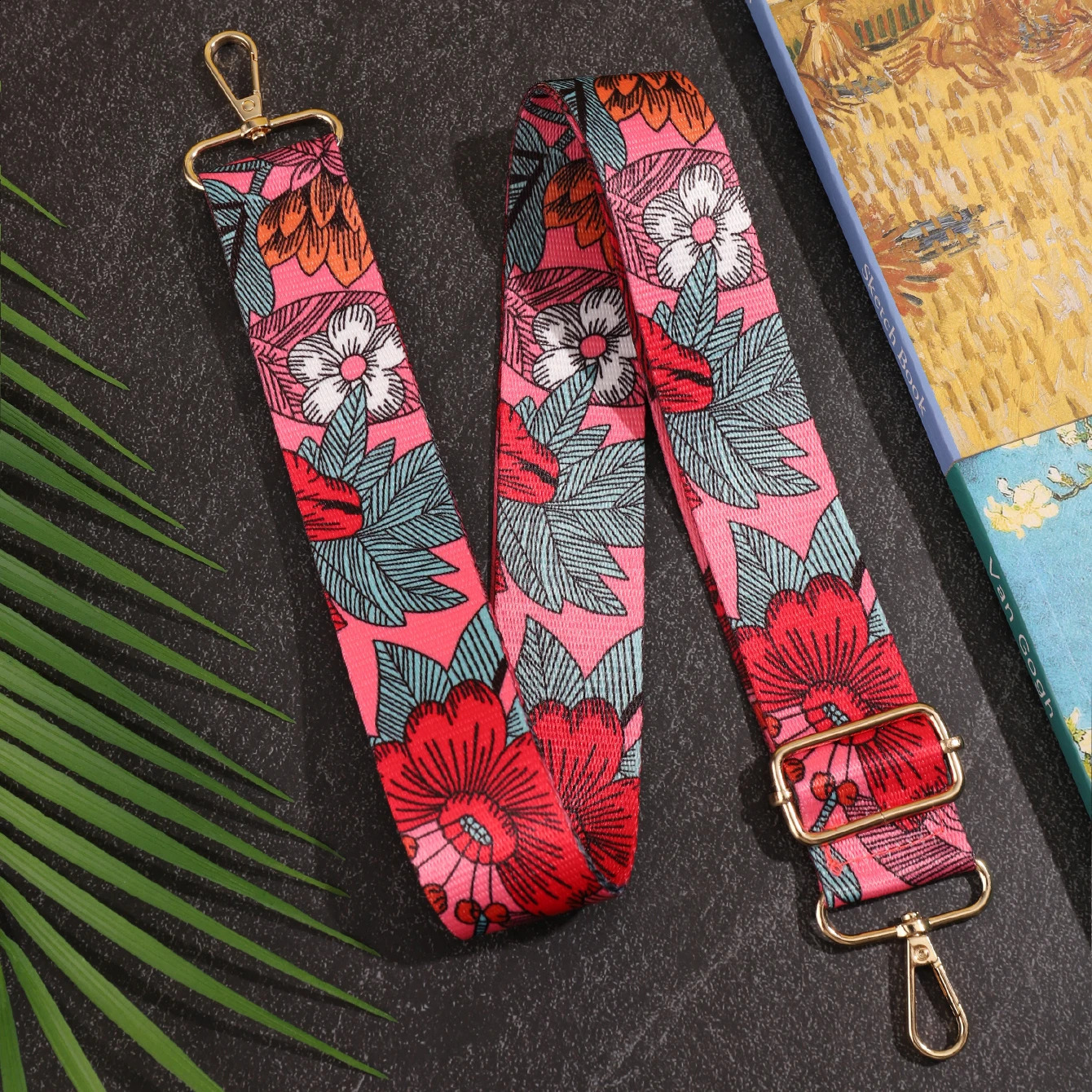 PT030,The colorful and fancy womens bag accessories are adjustable in decoration the long shoulder strap is a single cross body 240729