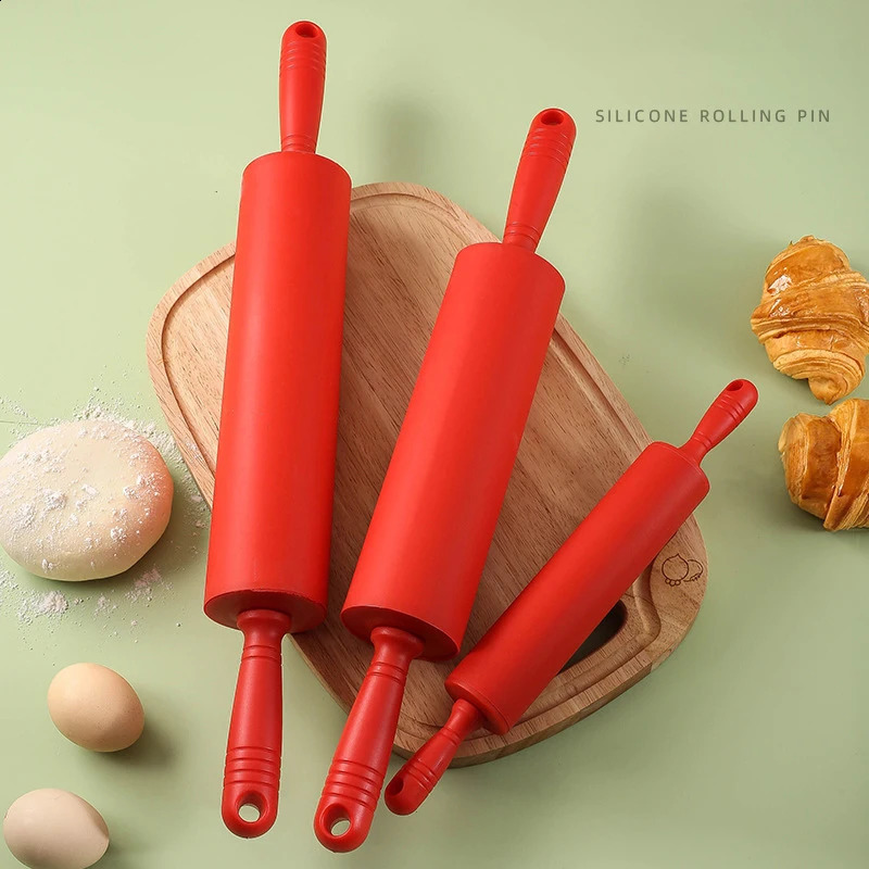 Silicone Large Rolling Pin Roller Non Stick Household Rolling Pin Kitchen DIY Baking Tool 240729