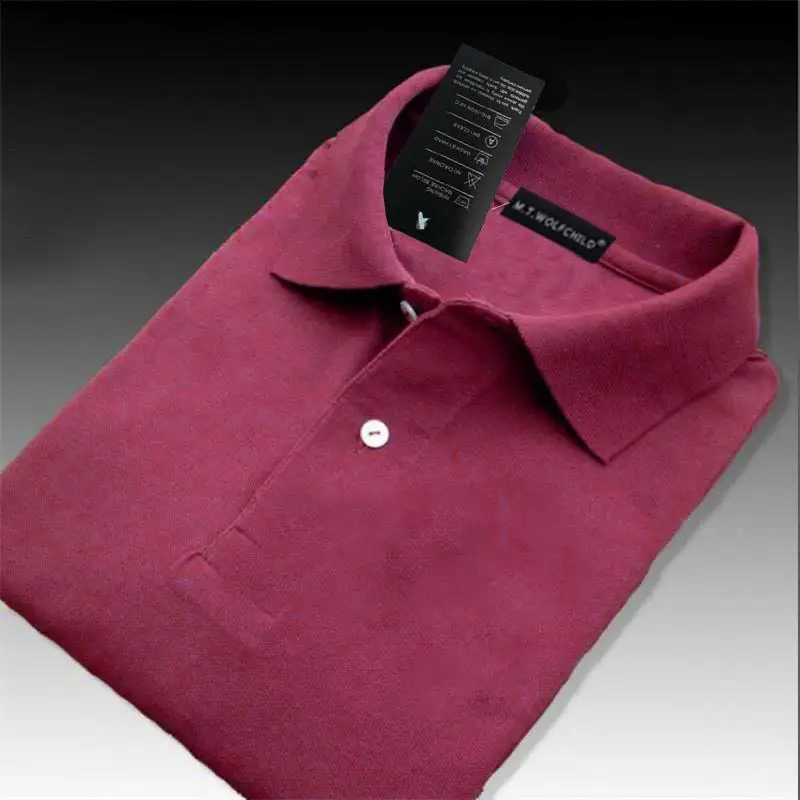 100% pure cotton highquality summer mens polo shirt XS5XL casual solid short sleeved top 240829