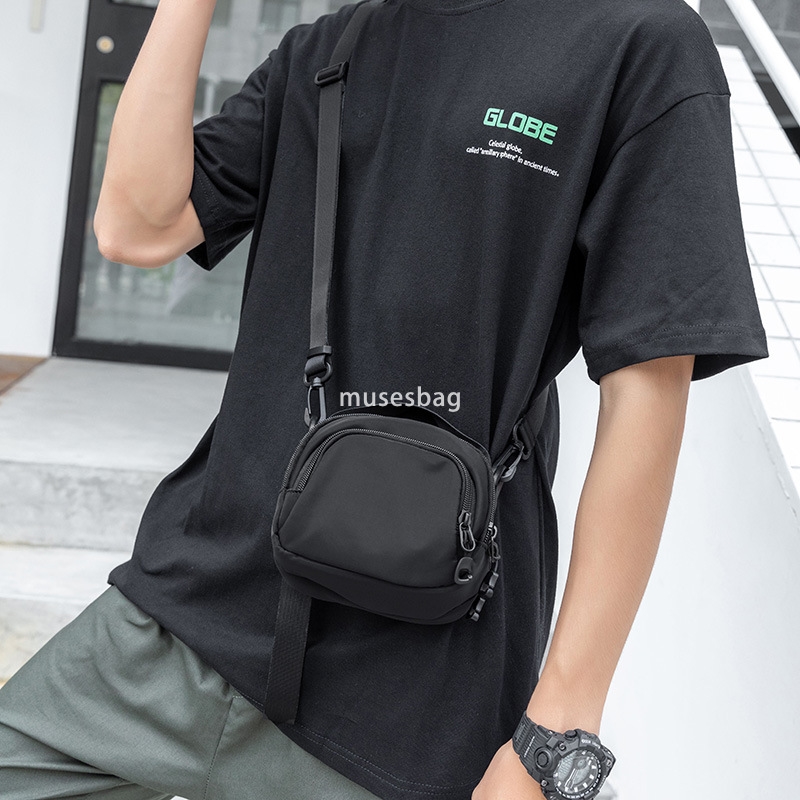 Men's single shoulder crossbody bag lightweight fashion casual men's bag small bag portable sports small backpack mini mobile phone bag