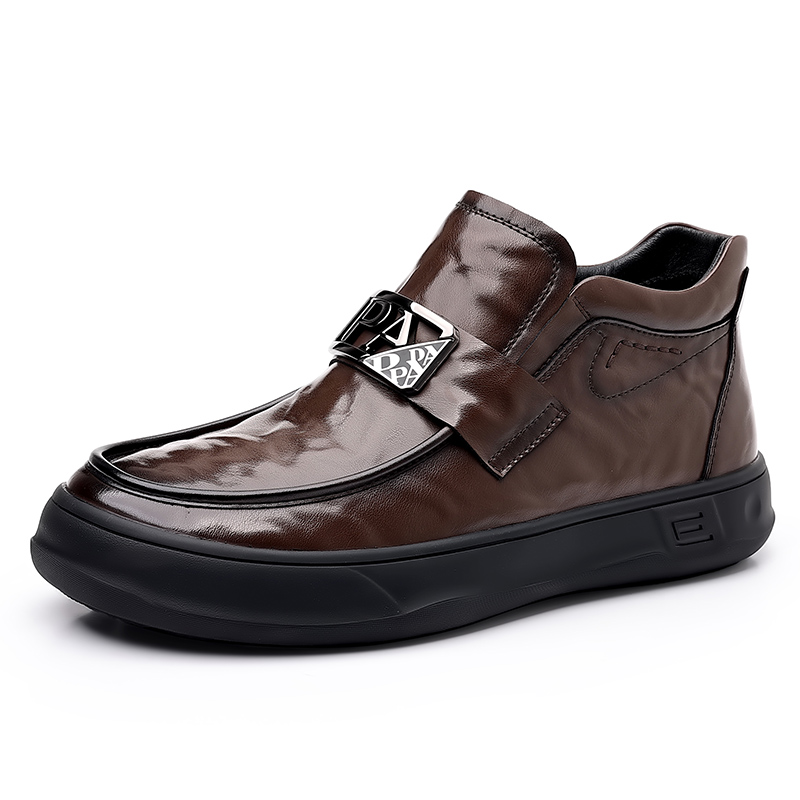 Brand Business WAERTA Leather for Casual Slip on For Party Wedding Quality Men Shoes