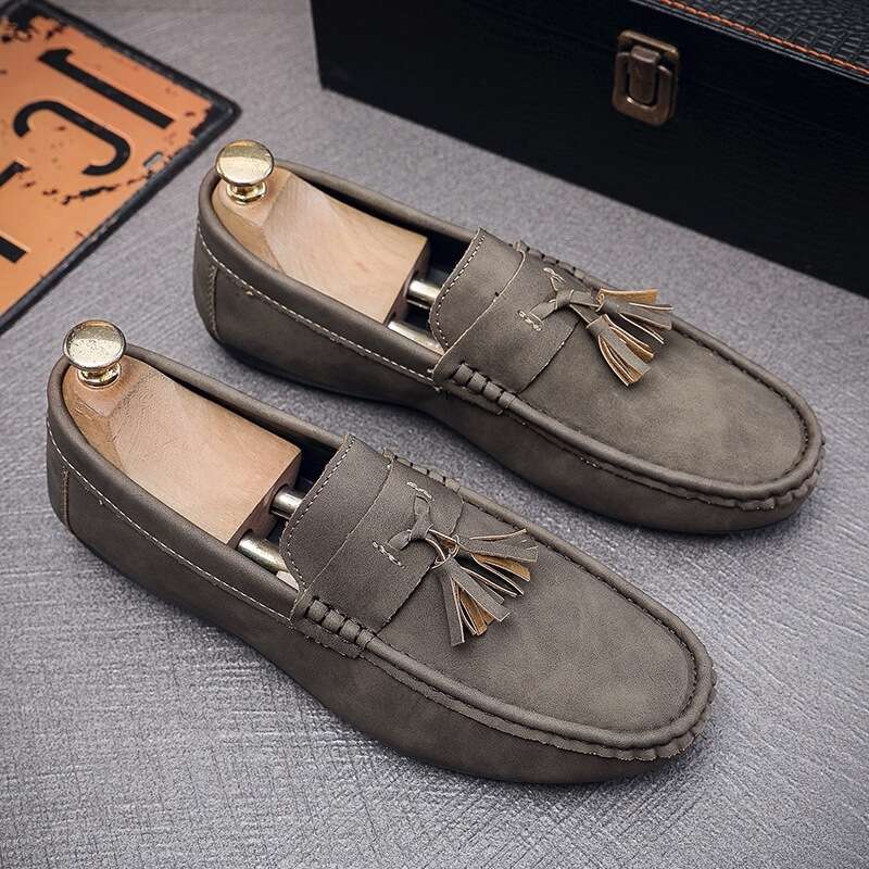 S Free Ddmysports Shoping Casual Single Leather Men Low Top Set Feet Tassel Trendy One Step Driving Shoes Outdoor hoping ingle et tep hoes