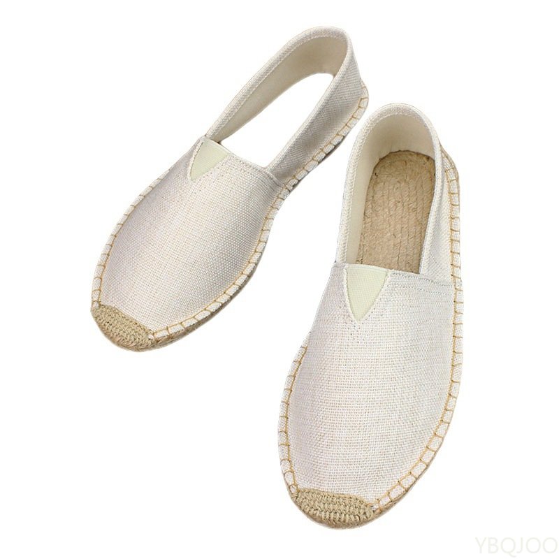 2023 Summer Autumn Men Canvas Shoes Breathable Men's Casual Shoes Slip-On Hemp Shoes Graffiti Espadrilles Women Footwear Flats