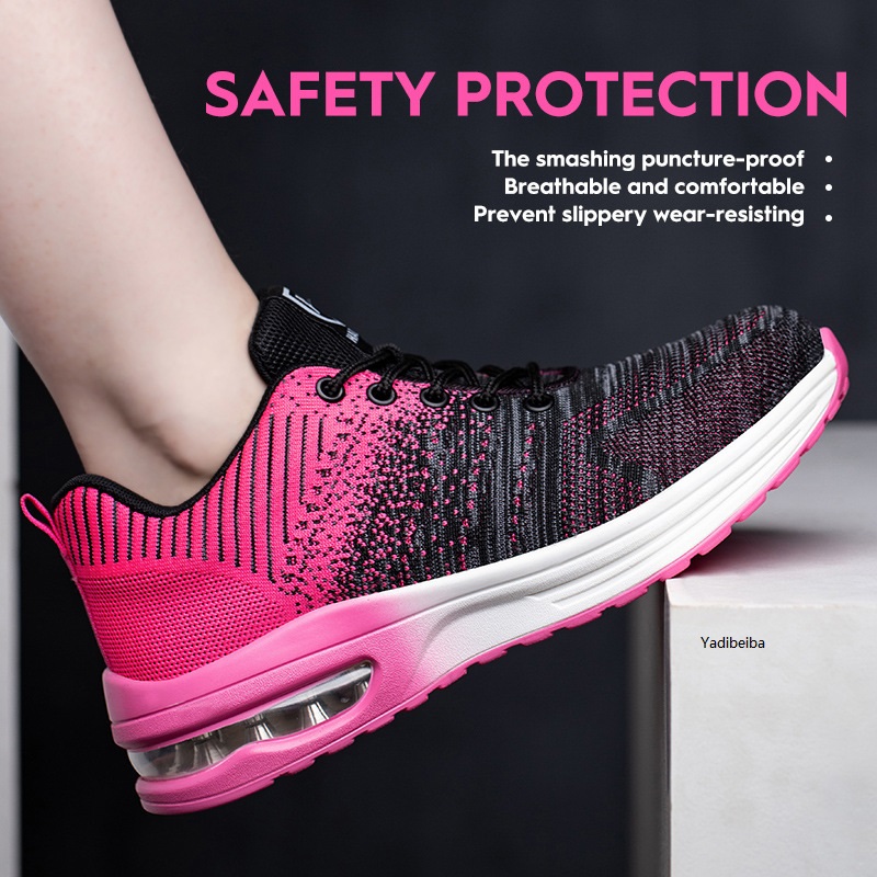 Men Women Safety Boots Steel Toe Shoe Puncture Prooir Cushion Sneakers Light Fashion Work Shoes Unisex