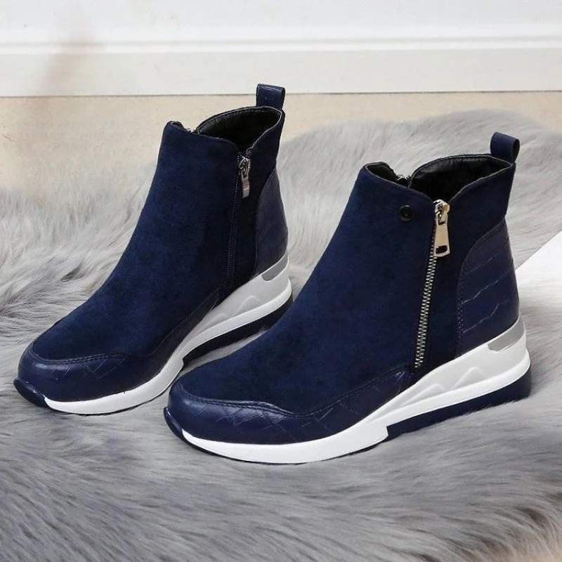Fashion Winter Ladies Shoes New Arrival 2023 Warm Womens Platform Snow Ankle Boots Girls Wedge Heels for Women 89f3