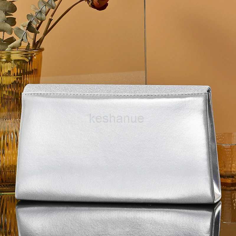 High Quality Wholesale Fashion Leather Evening Wedding Party Bag Envelope Pillow Printed Hardware Trim Strip Dinner Clutch PurseXJ240730