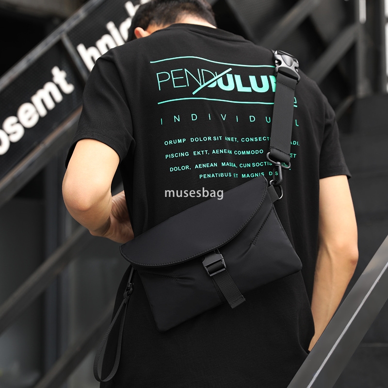 Korean men's shoulder bag new oblique shoulder bag male crossbody bag outdoor sports chest bag leisure multi-functional bag brand