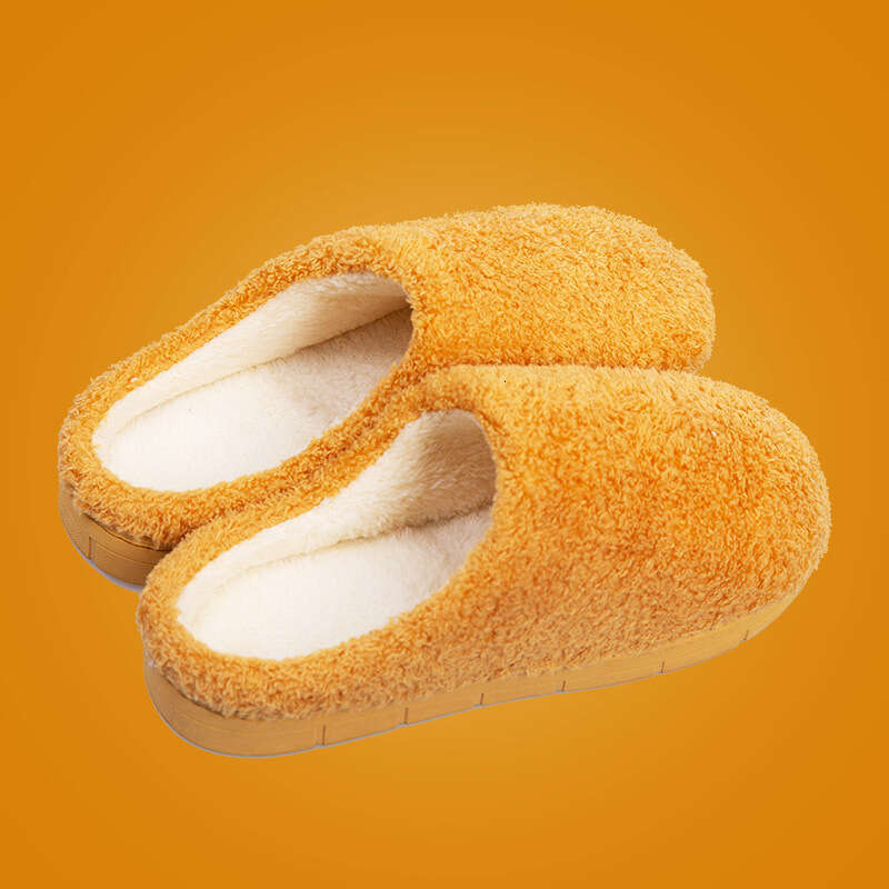 Plush Cotton Designer Sandals: Anti-Slip Furry Slippers for Women's Indoor Comfort a0ce